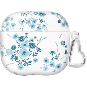 image:imageVELVET CAVIAR Compatible with AirPods 4 Case with Keychain  Cute Protective Hard 4th Generation Cases for Women  Cow PrintFrench Blue Floral
