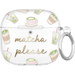 image:imageVELVET CAVIAR Compatible with AirPods 4 Case with Keychain  Cute Protective Hard 4th Generation Cases for Women  Cow PrintMatcha Please