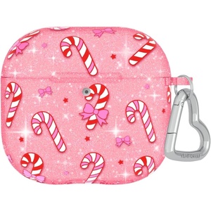 image:imageVELVET CAVIAR Compatible with AirPods 4 Case with Keychain  Cute Protective Hard 4th Generation Cases for Women  Cow PrintPink Peppermint Princess