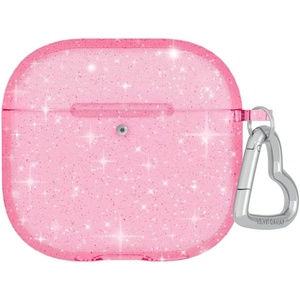 image:imageVELVET CAVIAR Compatible with AirPods 4 Case with Keychain  Cute Protective Hard 4th Generation Cases for Women  Cow PrintPink Stardust Glitter