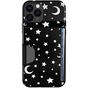 image:imageVELVET CAVIAR Compatible with iPhone 12 Pro Max Wallet Case for Women  Credit Card Holder  Slim Protective Design 8ft Drop Tested  Holographic Blue Pink MarbleWhite Stars and Moon