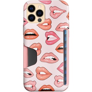 image:imageVELVET CAVIAR Compatible with iPhone 12 Pro Max Wallet Case for Women  Credit Card Holder  Slim Protective Design 8ft Drop Tested  Holographic Blue Pink MarbleNude Lips