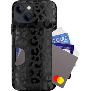 image:imageVELVET CAVIAR Compatible with iPhone 13 Wallet Case for Women  Credit Card Holder Slot  Cute Slim amp Protective Wallet Phone Cases 8ft Drop Tested  Black Leopard Print