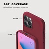 image:imageCompatible with iPhone Cover 13 Pro Case Silicone with Screen Protector  RedWine Red