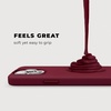 image:imageCompatible with iPhone Cover 13 Pro Case Silicone with Screen Protector  RedWine Red