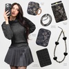 image:imageVELVET CAVIAR Black Leopard Cheetah Print Phone Case for iPhone 13  Compatible with MagSafe  10ft Drop TestedFloral Rose Gold