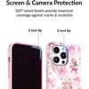 image:imageVELVET CAVIAR Compatible with iPhone 1212 Pro Case for Women Cute  10ft Drop Tested  Protective Phone Cover Geometric MarblePosie Pink Bow