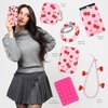 image:imageVELVET CAVIAR Compatible with iPhone 1212 Pro Case for Women Cute  10ft Drop Tested  Protective Phone Cover Geometric MarbleSweet Cherry