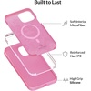 image:imageVELVET CAVIAR Designed for iPhone 14 Plus Case Silicone  MagSafe Compatible Builtin Magnetic Ring  Microfiber Lining  6ft Drop Tested Protective Phone Cases OrangeHot Pink