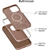 image:imageVELVET CAVIAR Designed for iPhone 14 Plus Case Silicone  MagSafe Compatible Builtin Magnetic Ring  Microfiber Lining  6ft Drop Tested Protective Phone Cases OrangeBrown