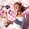 image:imageVELVET CAVIAR for iPhone 15 Case  Compatible with MagSafe  10ft Drop Tested  Geometric MarblePink