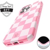 image:imageVELVET CAVIAR for iPhone 15 Case  Compatible with MagSafe  10ft Drop Tested  Geometric MarblePink Checkered