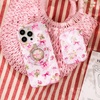 image:imageVELVET CAVIAR for iPhone 15 Case  Compatible with MagSafe  10ft Drop Tested  Geometric MarblePosie Pink Bow