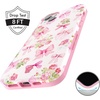 image:imageVELVET CAVIAR for iPhone 15 Case  Compatible with MagSafe  10ft Drop Tested  Geometric MarblePosie Pink Bow