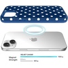 image:imageVELVET CAVIAR for iPhone 15 Pro Max Case  Compatible with MagSafe  10ft Drop Tested  Protective Designer Cases  Supergirl Krypto GlitterMinight Polka Dot
