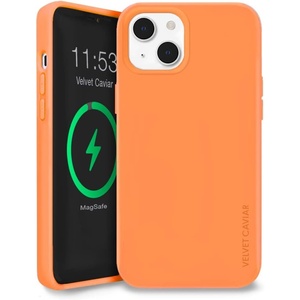 image:imageVELVET CAVIAR Designed for iPhone 14 Plus Case Silicone  MagSafe Compatible Builtin Magnetic Ring  Microfiber Lining  6ft Drop Tested Protective Phone Cases OrangeOrange