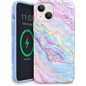 image:imageVELVET CAVIAR for iPhone 13 Case Floral  Compatible with MagSafe  10ft Drop Tested  Purple Rose Gold FlowersHolographic Moonstone