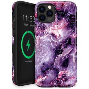 image:imageVELVET CAVIAR for iPhone 13 Pro Case  Compatible with MagSafe  10ft Drop Tested  Galaxy GlitterPurple Marble