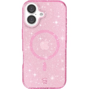image:imageVELVET CAVIAR for iPhone 16 Case  Compatible with MagSafe 10ft Drop Tested  Protective Designer Cases  Supergirl Krypto GlitterPink Stardust Glitter