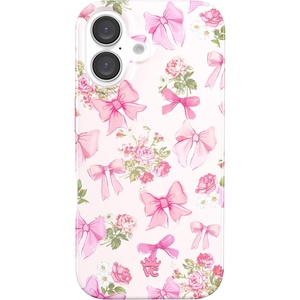 image:imageVELVET CAVIAR for iPhone 16 Case  Compatible with MagSafe 10ft Drop Tested  Protective Designer Cases  Supergirl Krypto GlitterPosie Pink Bow
