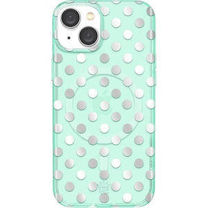 image:imageVELVET CAVIAR x Snoopy Phone Case for iPhone 15  Compatible with MagSafe  10ft Drop Tested  Pink Snoopy Be MineMint Chrome Polka Dot