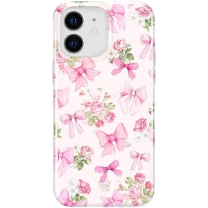 image:imageVelvet Caviar Compatible with iPhone 12 Mini Case for Women Cute  10ft Drop Tested  Protective Phone Cover Geometric MarblePosie Pink Bow