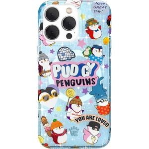 image:imageVELVET CAVIAR x Pudgy Penguins Compatible with iPhone 15 Pro Max Case Cute  Compatible with MagSafe  Iceberg Blue GlitterIceberg Blue Glitter