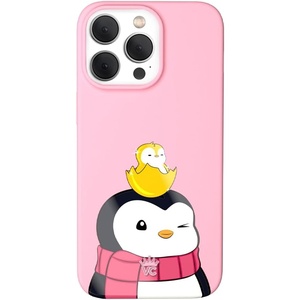 image:imageVELVET CAVIAR x Pudgy Penguins Compatible with iPhone 15 Pro Max Case Cute  Compatible with MagSafe  Iceberg Blue GlitterPositive Pink