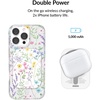 image:imageVELVET CAVIAR Compatible with MagSafe Battery Pack  Magnetic Portable Power Bank with USBC Cable  Slim Pod Charger for iPhone 12 13 14 15  Fast Charging 5000 mAh Enchanted FloralEnchanted Floral