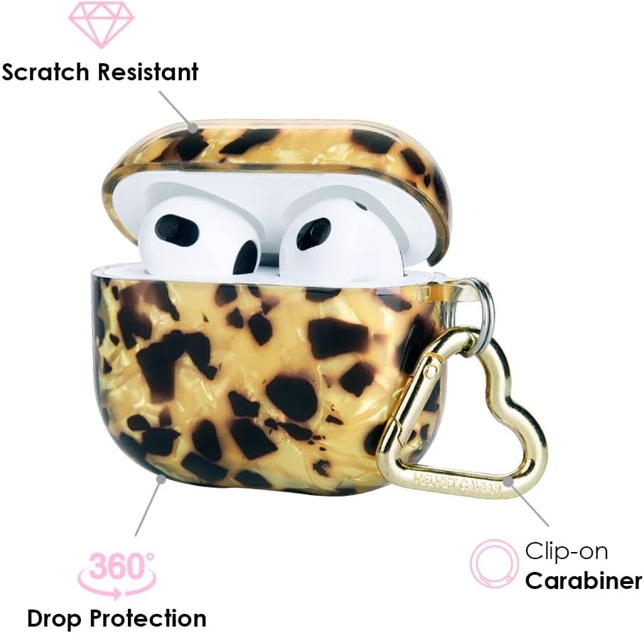 image:imageVelvet Caviar Compatible with AirPods Pro Case 2nd and 1st Generation  Cute Protective Hard Cover for Women  Nude Vintage Wildflowers FloralBlonde Tortoise Shell
