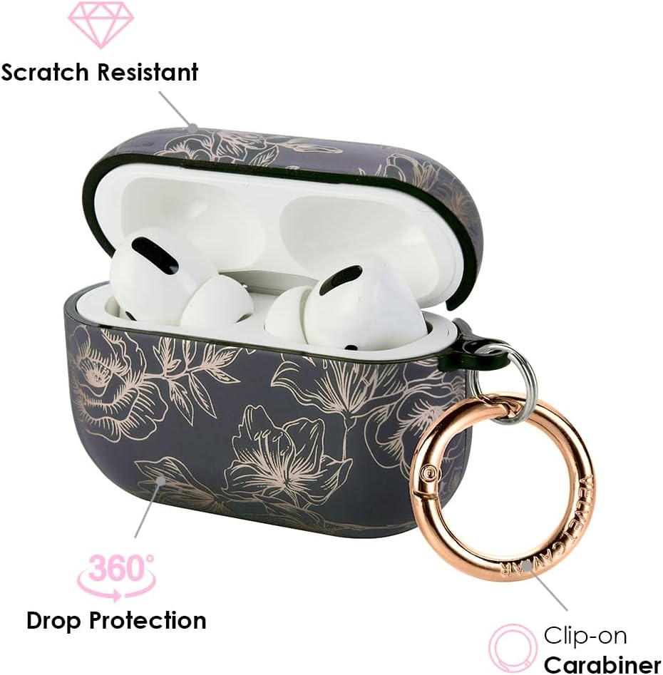 image:imageVelvet Caviar Compatible with AirPods Pro Case 2nd and 1st Generation  Cute Protective Hard Cover for Women  Nude Vintage Wildflowers FloralFloral Rose Gold