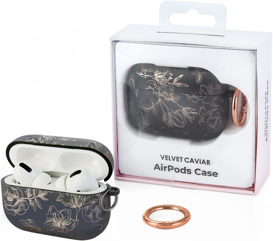 image:imageVelvet Caviar Compatible with AirPods Pro Case 2nd and 1st Generation  Cute Protective Hard Cover for Women  Nude Vintage Wildflowers FloralFloral Rose Gold