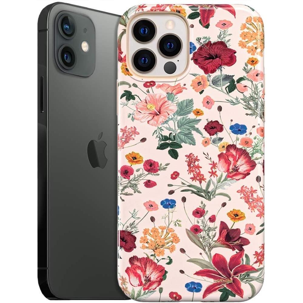 image:imageVelvet Caviar Compatible with iPhone 1212 Pro Case for Women Cute  10ft Drop Tested  Protective Phone Cover Floral Rose Gold BlackNude Vintage Floral
