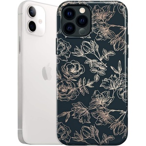 image:imageVelvet Caviar Compatible with iPhone 1212 Pro Case for Women Cute  10ft Drop Tested  Protective Phone Cover Floral Rose Gold BlackFloral Rose Gold