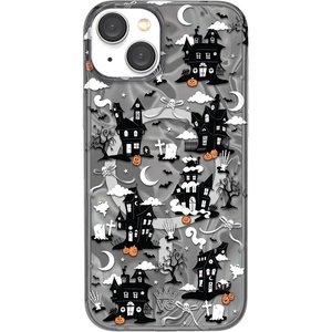 image:imageVELVET CAVIAR for iPhone 15 Case  Compatible with MagSafe  10ft Drop Tested  Halloween Phone Cases  Black Cat GlitterHaunted House