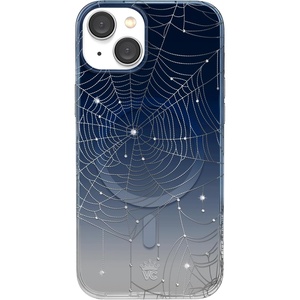 image:imageVELVET CAVIAR for iPhone 15 Case  Compatible with MagSafe  10ft Drop Tested  Halloween Phone Cases  Black Cat GlitterWidows Web Crystal