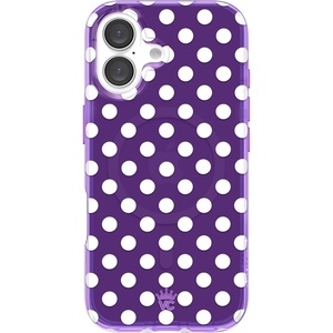 image:imageVELVET CAVIAR for iPhone 16 Case  Compatible with MagSafe  10ft Drop Tested  Halloween Phone Cases  Ghosted Costume PartyViolet Glow Polka Dot