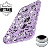 image:imageVELVET CAVIAR for iPhone 16 Case  Compatible with MagSafe  10ft Drop Tested  Halloween Phone Cases  Snoopy Spooky GlitterWitchy Lilac Glitter