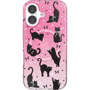image:imageVELVET CAVIAR for iPhone 16 Case  Compatible with MagSafe  10ft Drop Tested  Halloween Phone Cases  Snoopy Spooky GlitterBlack Cat Glitter