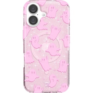 image:imageVELVET CAVIAR for iPhone 16 Case  Compatible with MagSafe  10ft Drop Tested  Halloween Phone Cases  Snoopy Spooky GlitterGhosted Pink Glitter
