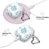 image:imageVelvet Caviar Compatible with AirPods Case 2nd and 1st Generation  Cute Protective Hard Cover for Women  Nude Python SnakeskinFrench Blue Floral