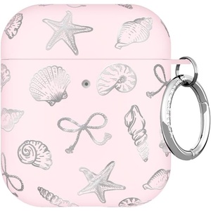 image:imageVelvet Caviar Compatible with AirPods Case 2nd and 1st Generation  Cute Protective Hard Cover for Women  Nude Python SnakeskinPink Coastal Seashells