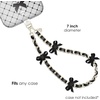 image:imageVELVET CAVIAR Leather Chain Phone Charm Wrist Strap  Cute Lanyard Accessory for Women  Fits all Phone Cases Black Bow