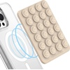image:imageVelvet Caviar Suction Cup Phone Case Mount Compatible with MagSafe Devices Only  Magnetic Silicone Sticky Phone Grip Holder for iPhone Back of Phone  Mirror Gripper Silver Chrome HeartSand Stone