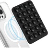 image:imageVelvet Caviar Suction Cup Phone Case Mount Compatible with MagSafe Devices Only  Magnetic Silicone Sticky Phone Grip Holder for iPhone Back of Phone  Mirror Gripper Silver Chrome HeartBlack