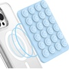 image:imageVelvet Caviar Suction Cup Phone Case Mount Compatible with MagSafe Devices Only  Magnetic Silicone Sticky Phone Grip Holder for iPhone Back of Phone  Mirror Gripper Silver Chrome HeartBlue