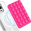 image:imageVelvet Caviar Suction Cup Phone Case Mount Compatible with MagSafe Devices Only  Magnetic Silicone Sticky Phone Grip Holder for iPhone Back of Phone  Mirror Gripper Silver Chrome HeartHot Pink