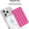 image:imageVelvet Caviar Suction Cup Phone Case Mount Compatible with MagSafe Devices Only  Magnetic Silicone Sticky Phone Grip Holder for iPhone Back of Phone  Mirror Gripper Silver Chrome HeartOrchid Pink