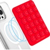 image:imageVelvet Caviar Suction Cup Phone Case Mount Compatible with MagSafe Devices Only  Magnetic Silicone Sticky Phone Grip Holder for iPhone Back of Phone  Mirror Gripper Silver Chrome HeartRed