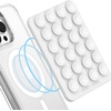 image:imageVelvet Caviar Suction Cup Phone Case Mount Compatible with MagSafe Devices Only  Magnetic Silicone Sticky Phone Grip Holder for iPhone Back of Phone  Mirror Gripper Silver Chrome HeartWhite